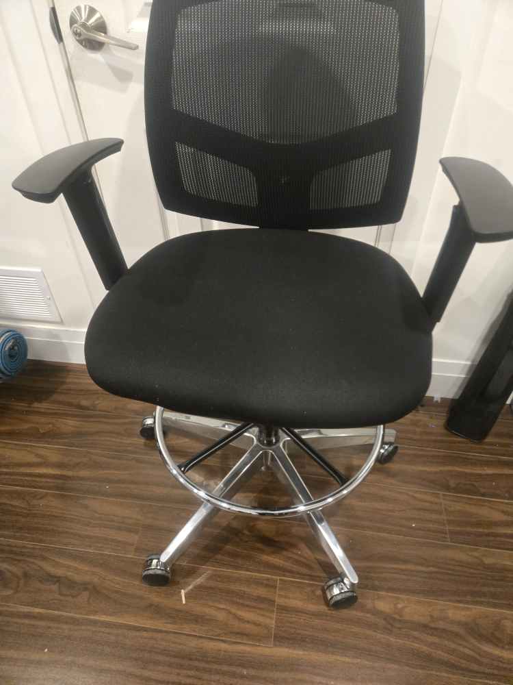 Black Tall Drafting Chair