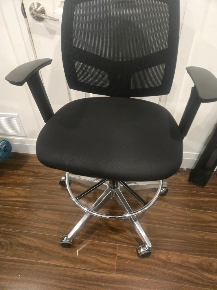 Black Tall Drafting Chair thumbnail