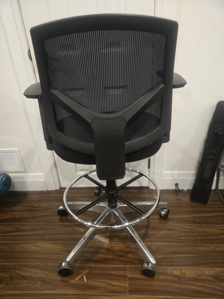 Black Tall Drafting Chair - photo 3