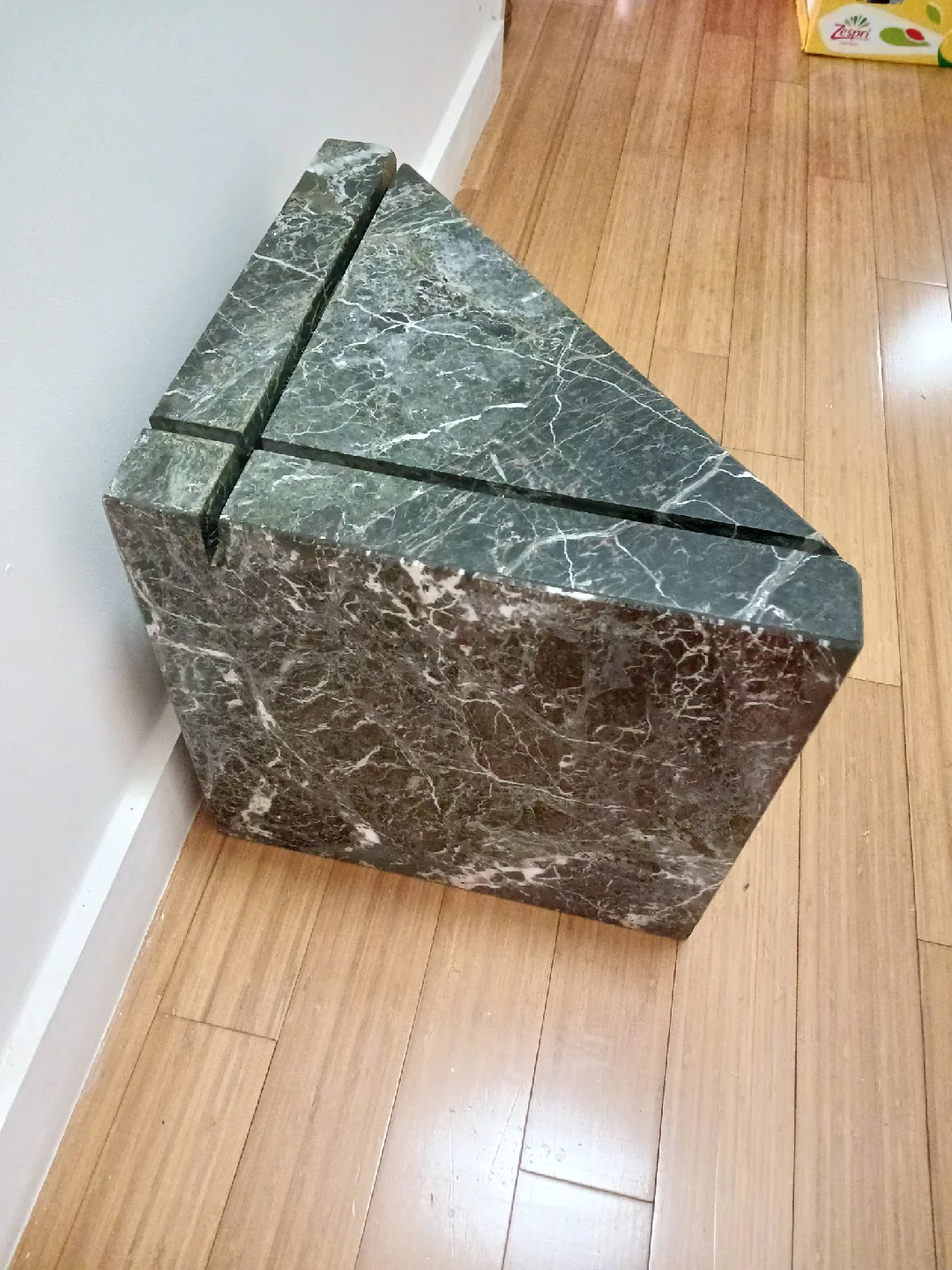 Rare Sculptural Artedi Style Black & White Veined Marble Base image indicator(4)