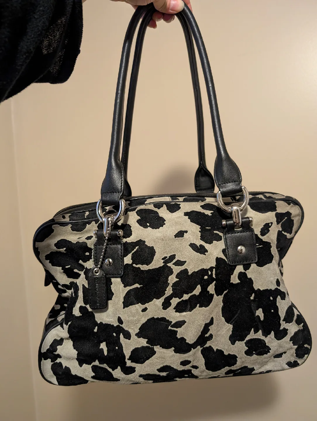Danier Genuine Leather Cow Print Handbag thumbnail