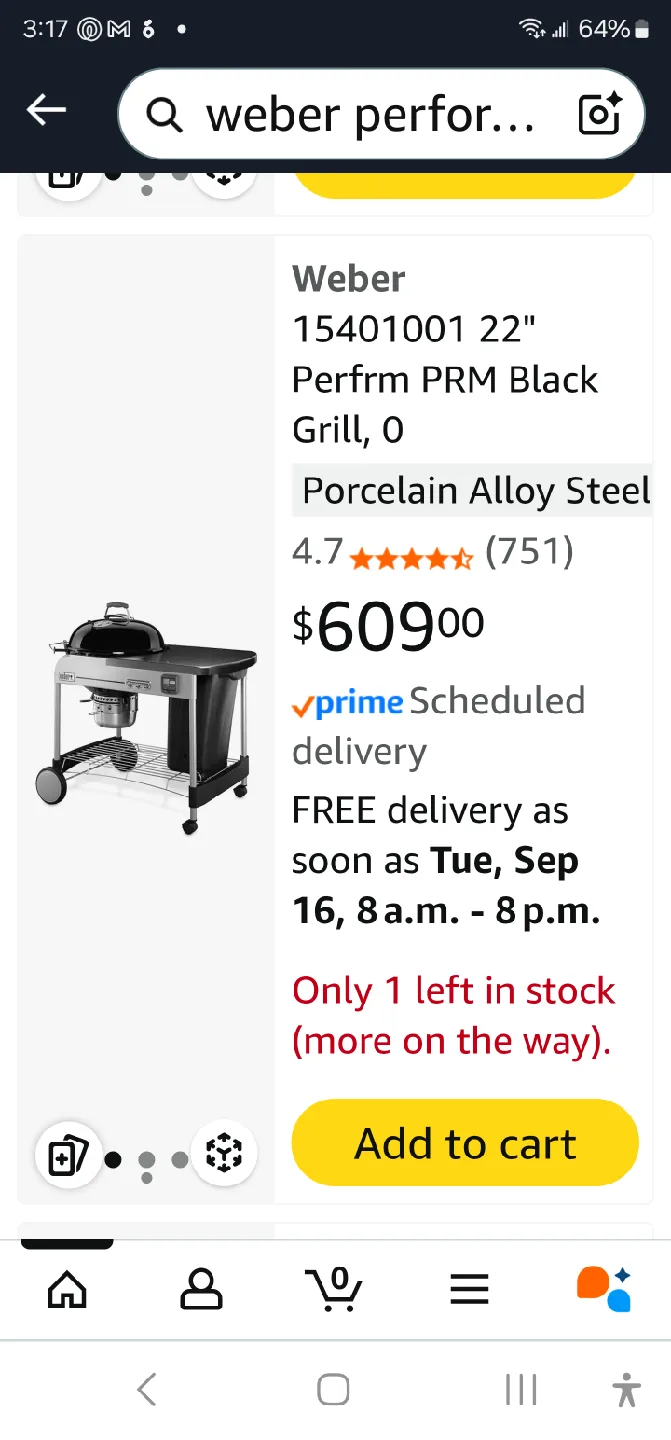 Weber Performer 22" Charcoal BBQ Grill image indicator(2)