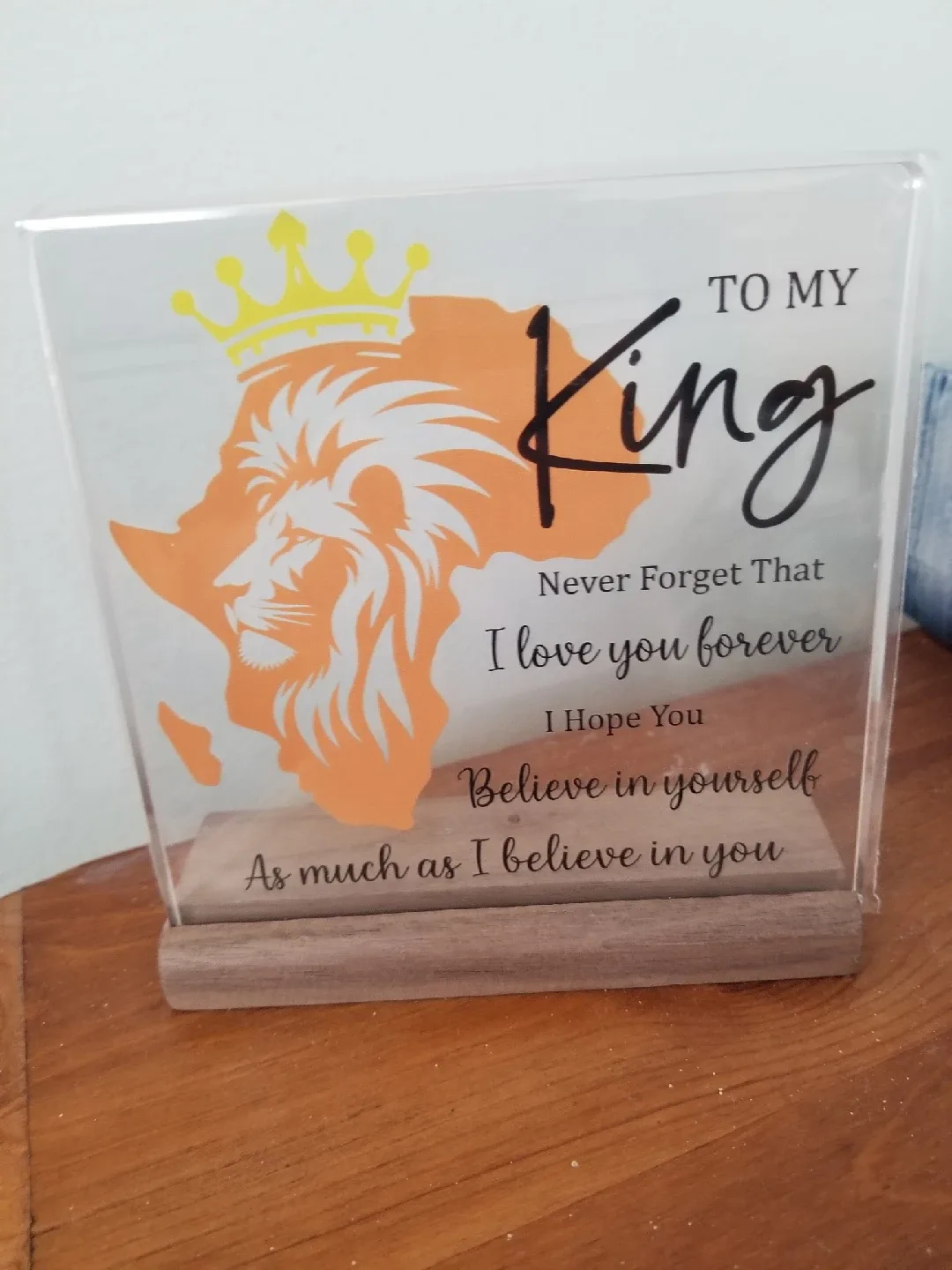 King Acrylic Plaque with Stand thumbnail