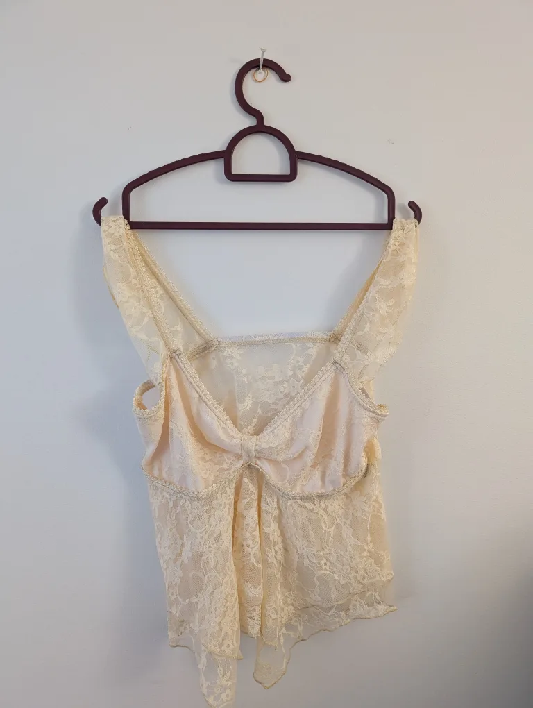 Shein Lace Top Women's Top Crop Top - Size L thumbnail