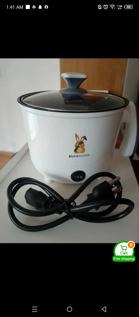 Runbaisen Electric Hot Pot - White thumbnail