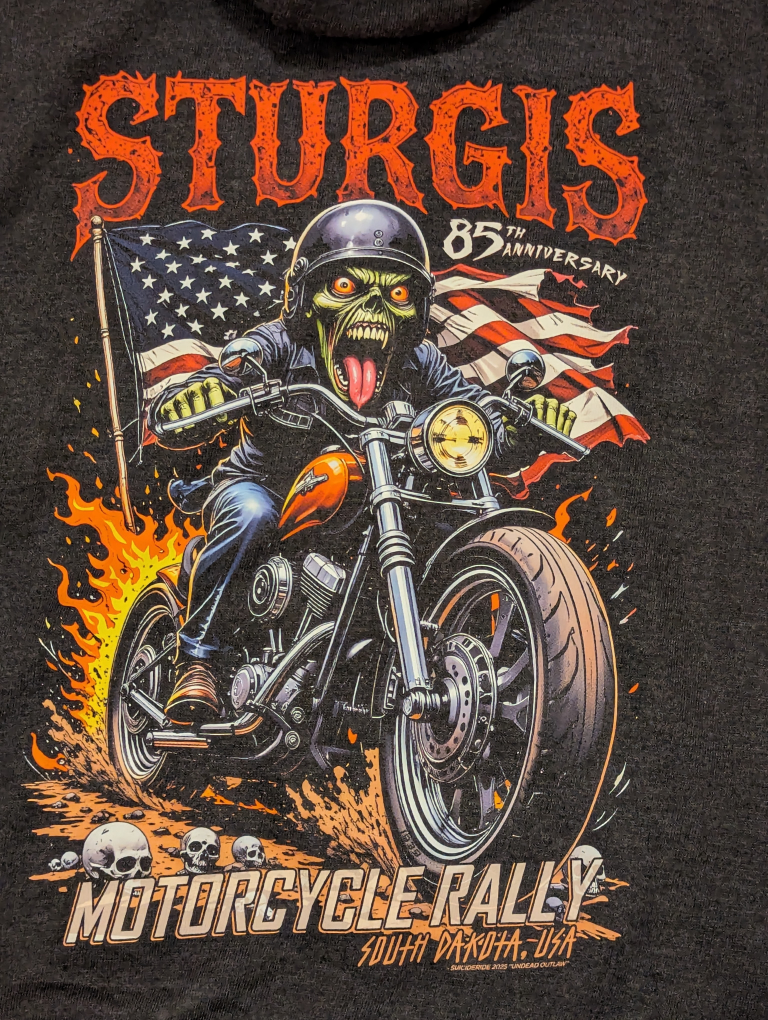 🔥 LAST ONE: NEW mens XL STURGIS RALLY 2025 grey hoodie - photo 2