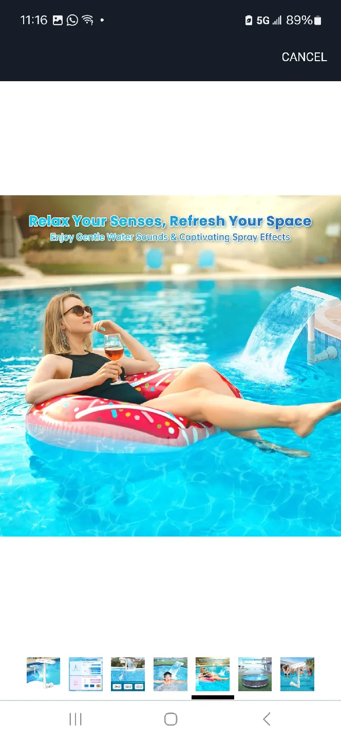 AquaJoyer Pool Fountain - Relaxing Water Feature image indicator(5)