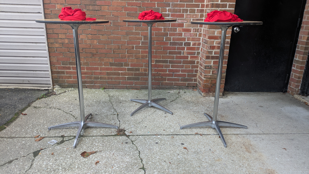 24" round highboy/ cocktail tables with 42" & 30" post - photo 2