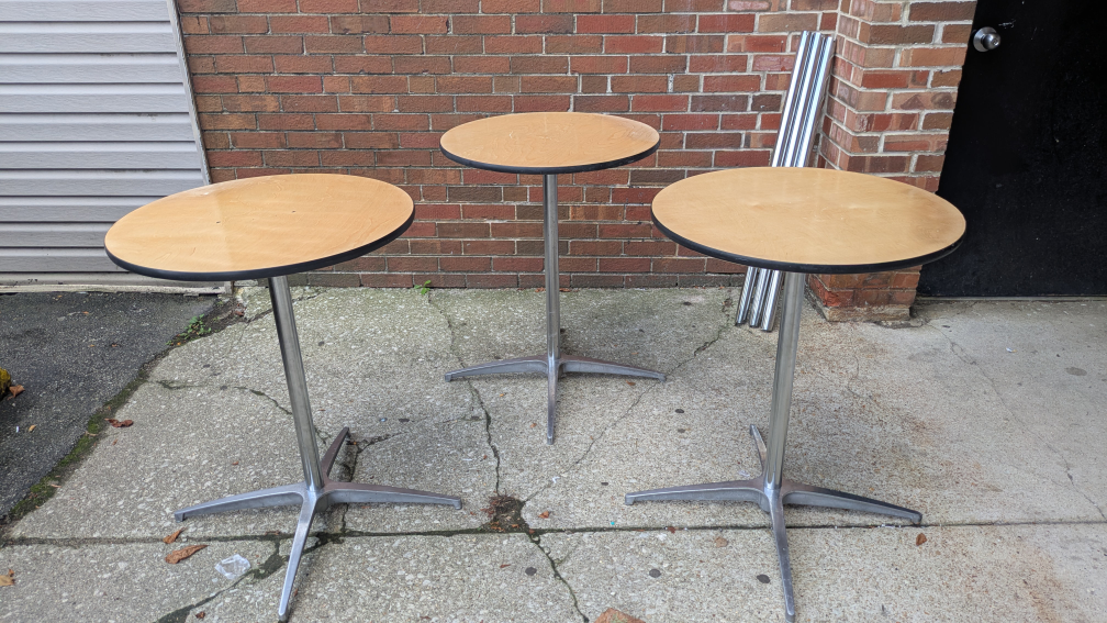 24" round highboy/ cocktail tables with 42" & 30" post - photo 4