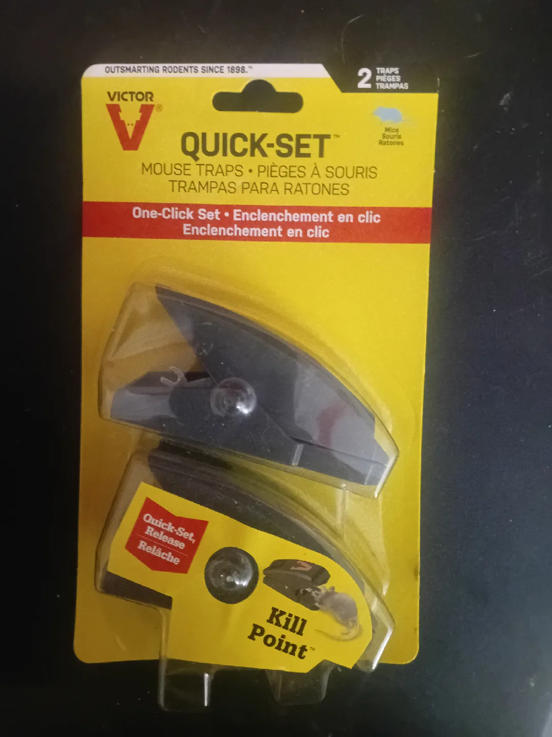 Victor Quick-Set Mouse Traps - 2 Pack thumbnail
