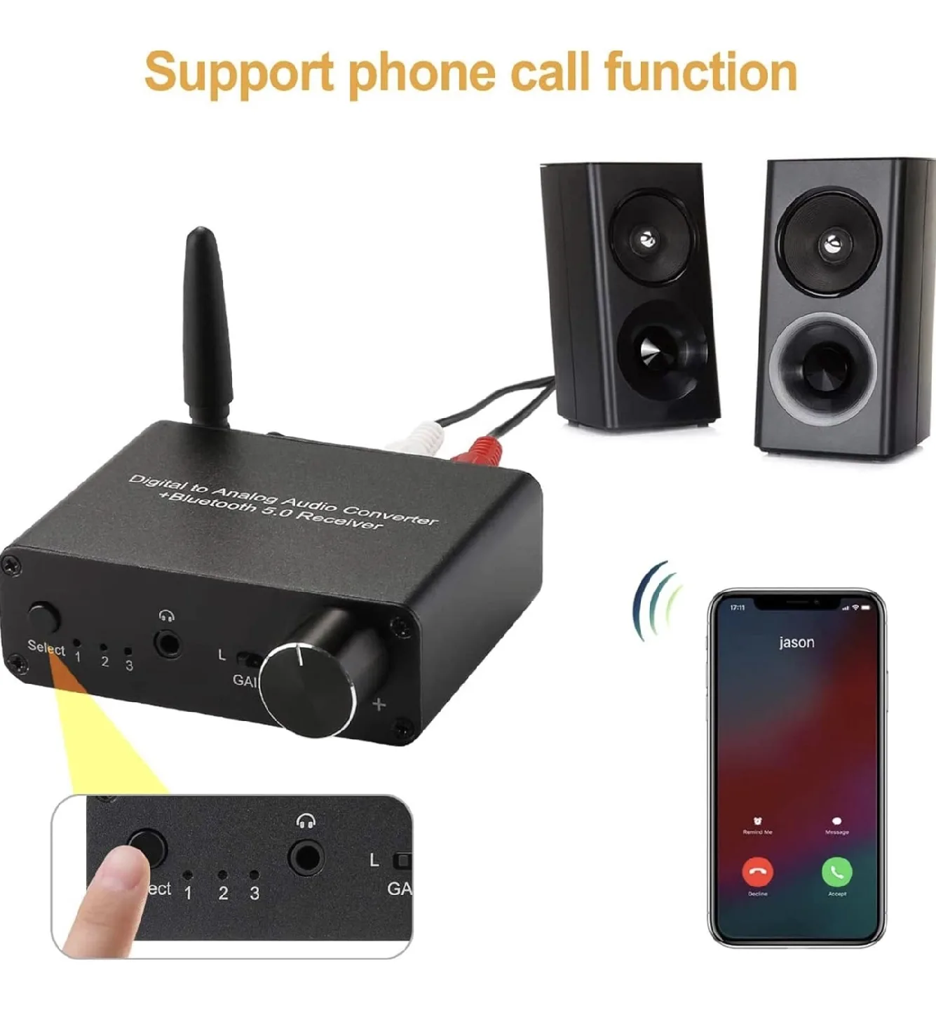 GVAudio Digital to Analog Audio Converter image indicator(3)