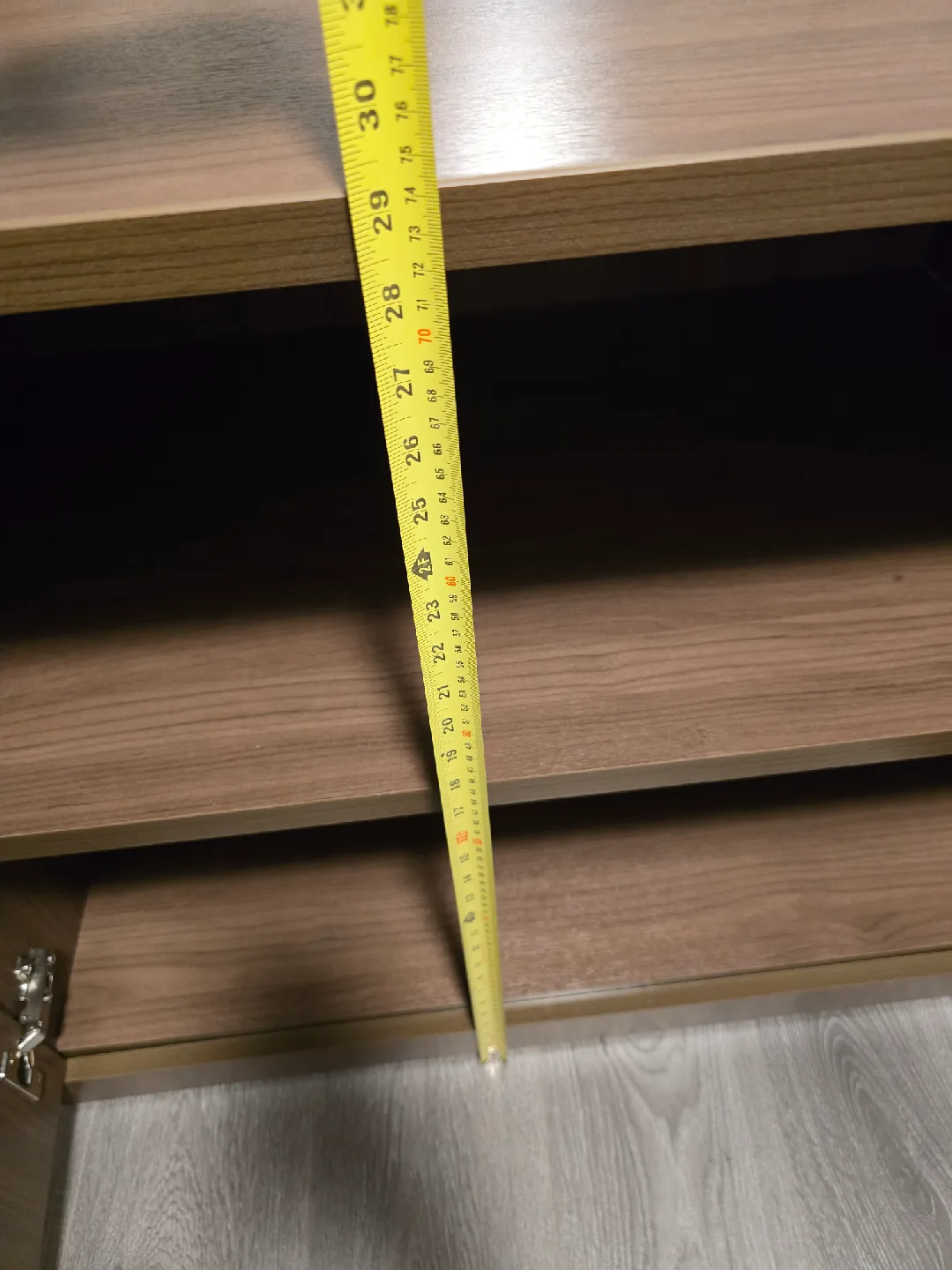 Brown Wood Cabinet / TV Stand with lock n key image indicator(7)