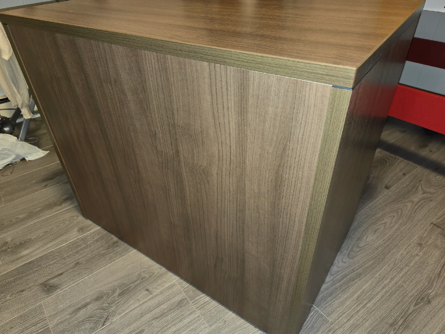 Brown Wood Cabinet / TV Stand with lock n key image indicator(9)