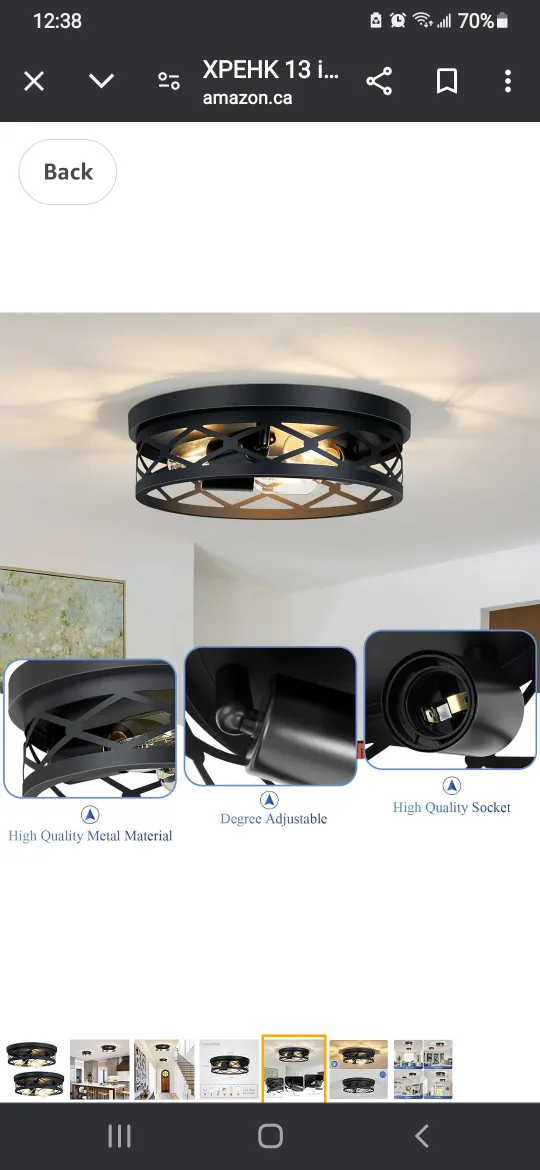 2 Pack Flush Mount Ceiling Light for Kitchen Entry image indicator(6)