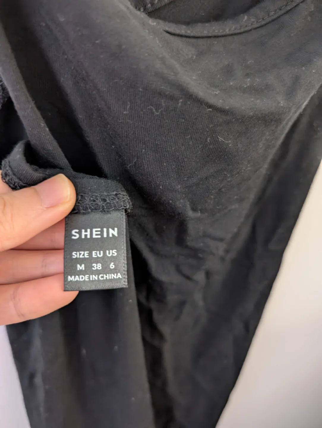 Shein Black Dress Strappy Bodycon Dress Size M image indicator(2)