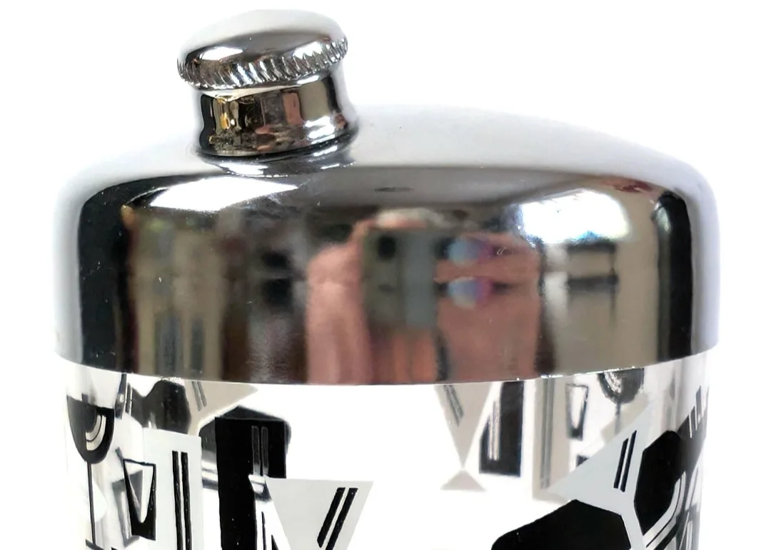 Glass Cocktail Shaker ~ Cocktail Recipes ~ Retro Barware image indicator(3)