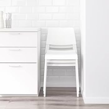 FREE 4 x IKEA white stacking chairs