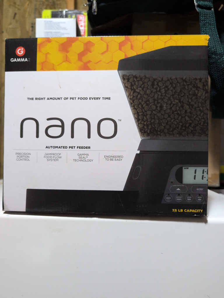 Gamma2 Nano Automated Pet Feeder - 7.5 LB Capacity