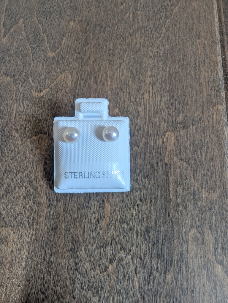 Brand New Silver Pearl Earrings For Sale - photo 5