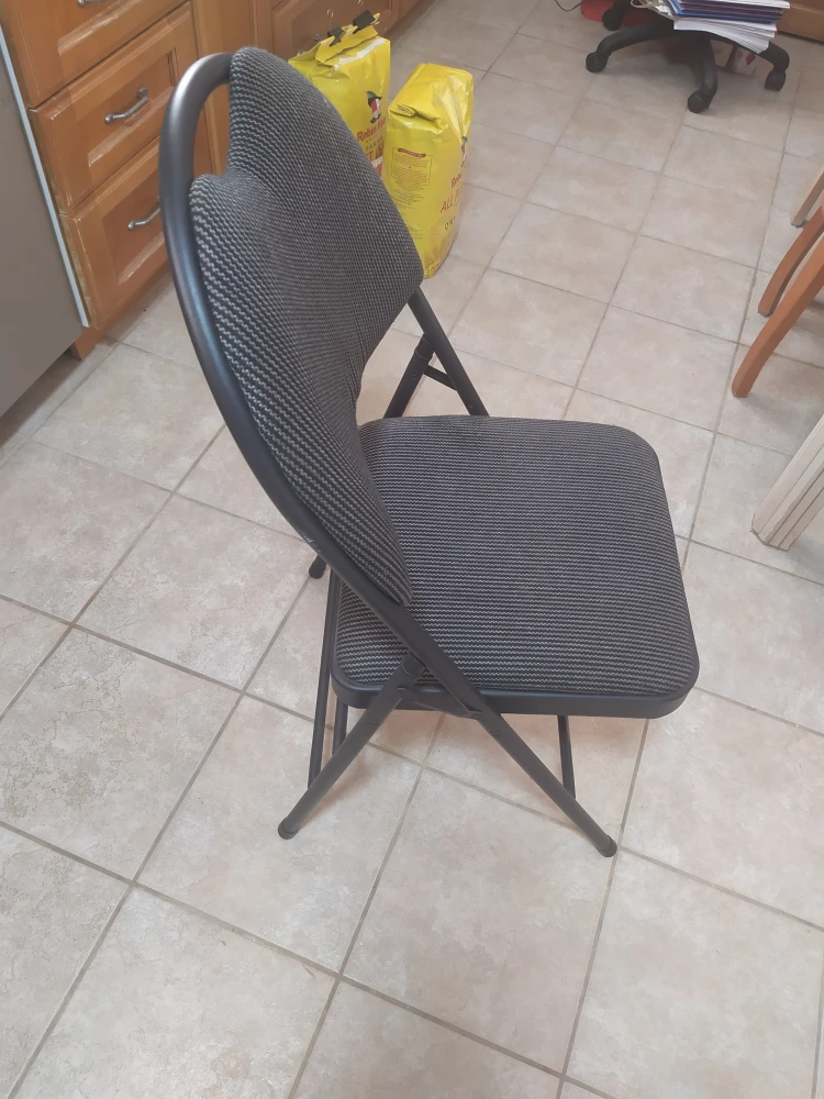 Folding Chair - Grey Fabric Seat - photo 2