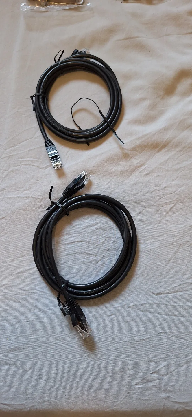 Two Black Ethernet Cables thumbnail