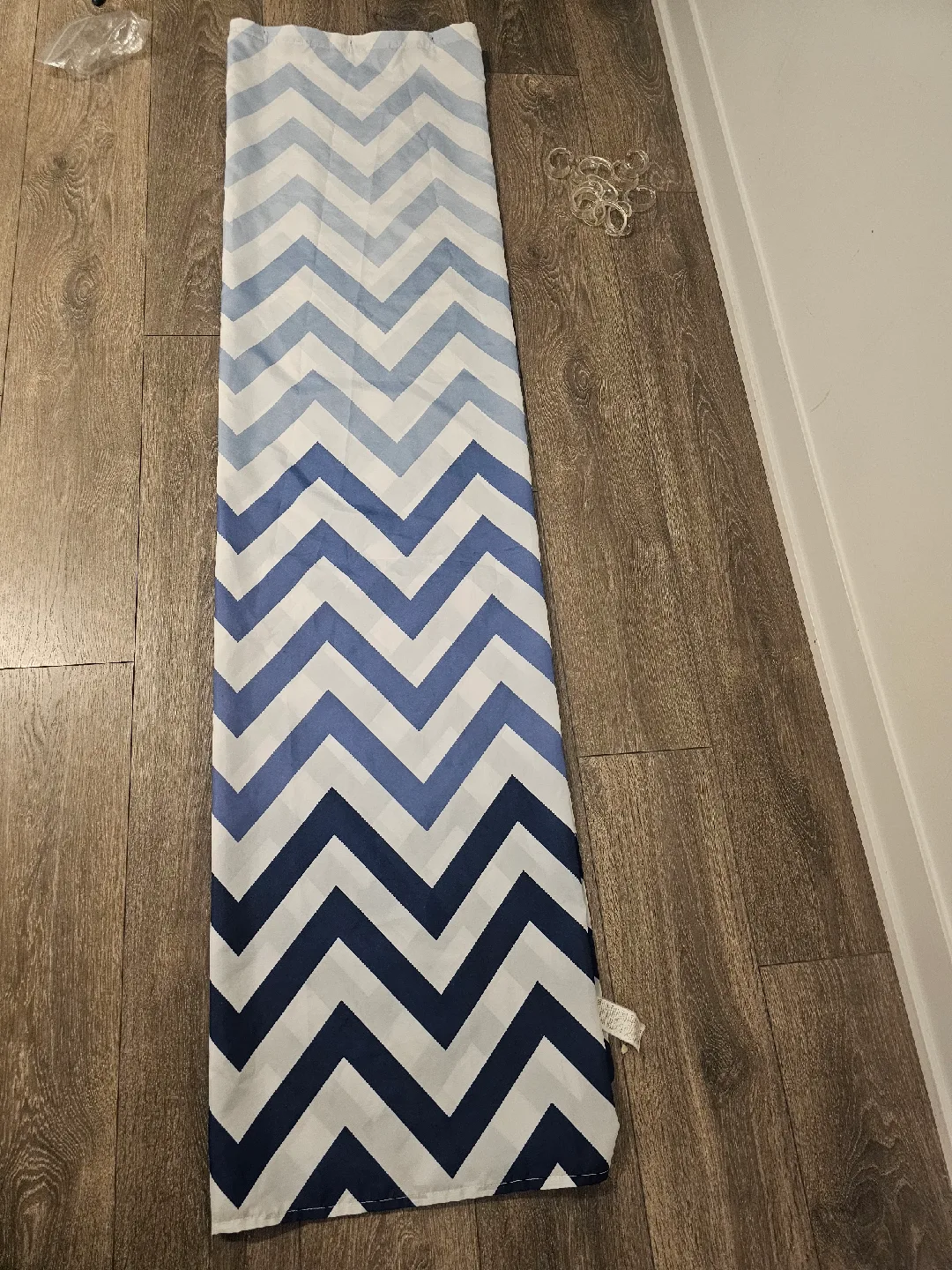 IKEA Chevron Shower Curtain with Hooks image indicator(2)