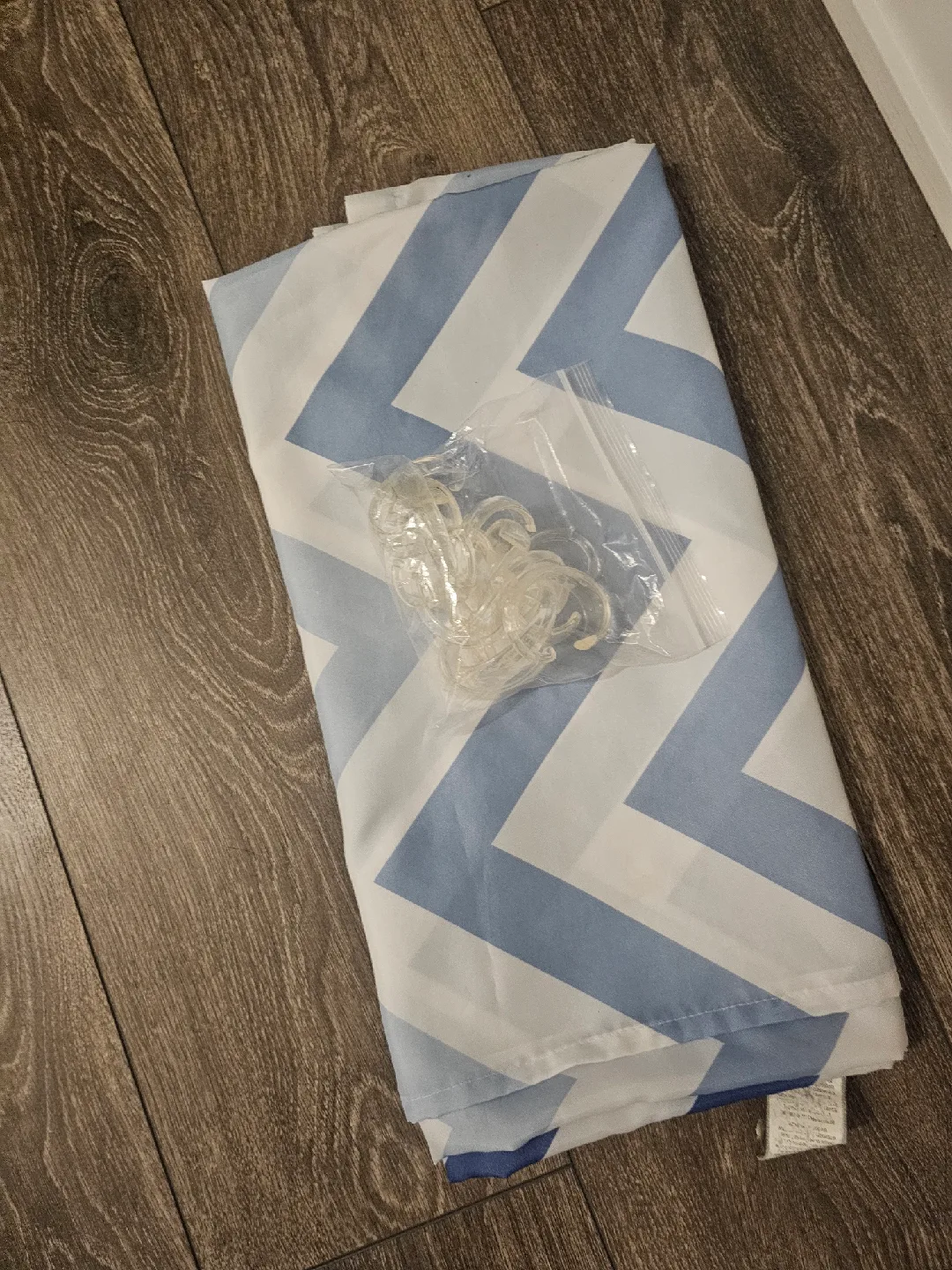 IKEA Chevron Shower Curtain with Hooks image indicator(3)