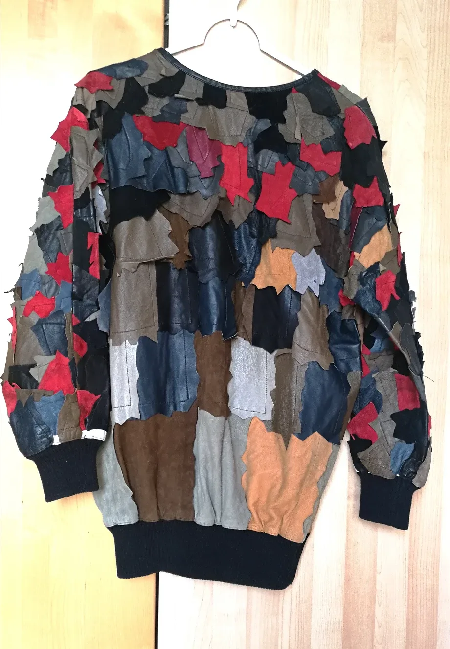 Vintage Patchwork Leather sweater image indicator(7)