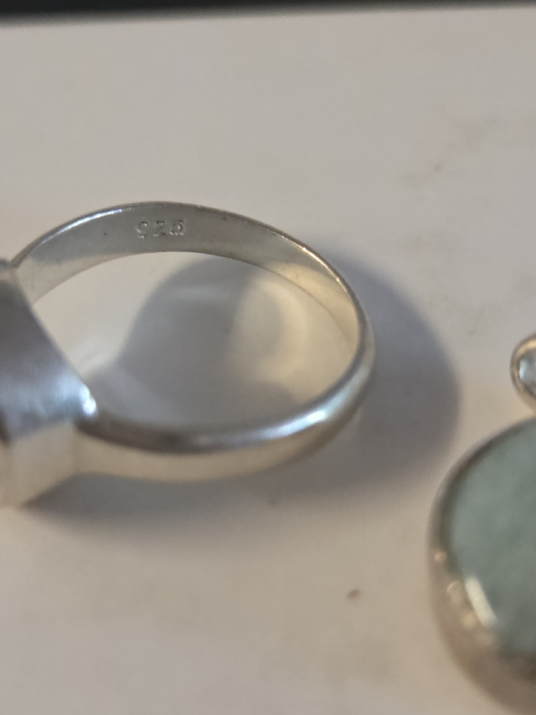 Sterling Silver Larimar Ring and Pendant Set - photo 2