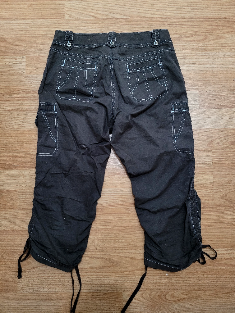 Capri Cargo Pants, Brown, Size 8 y2k - photo 2
