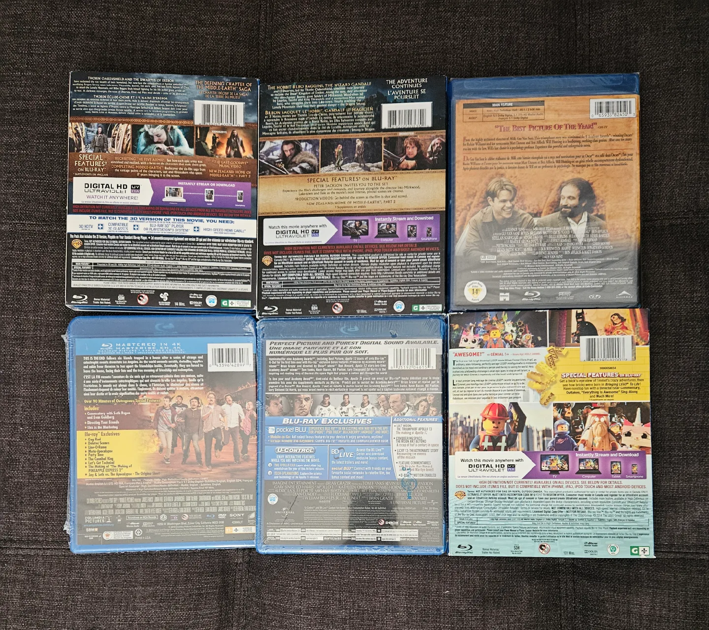 Blu-Ray Movies - Hobbit, Lego, Good Will, Apollo 13, more image indicator(2)