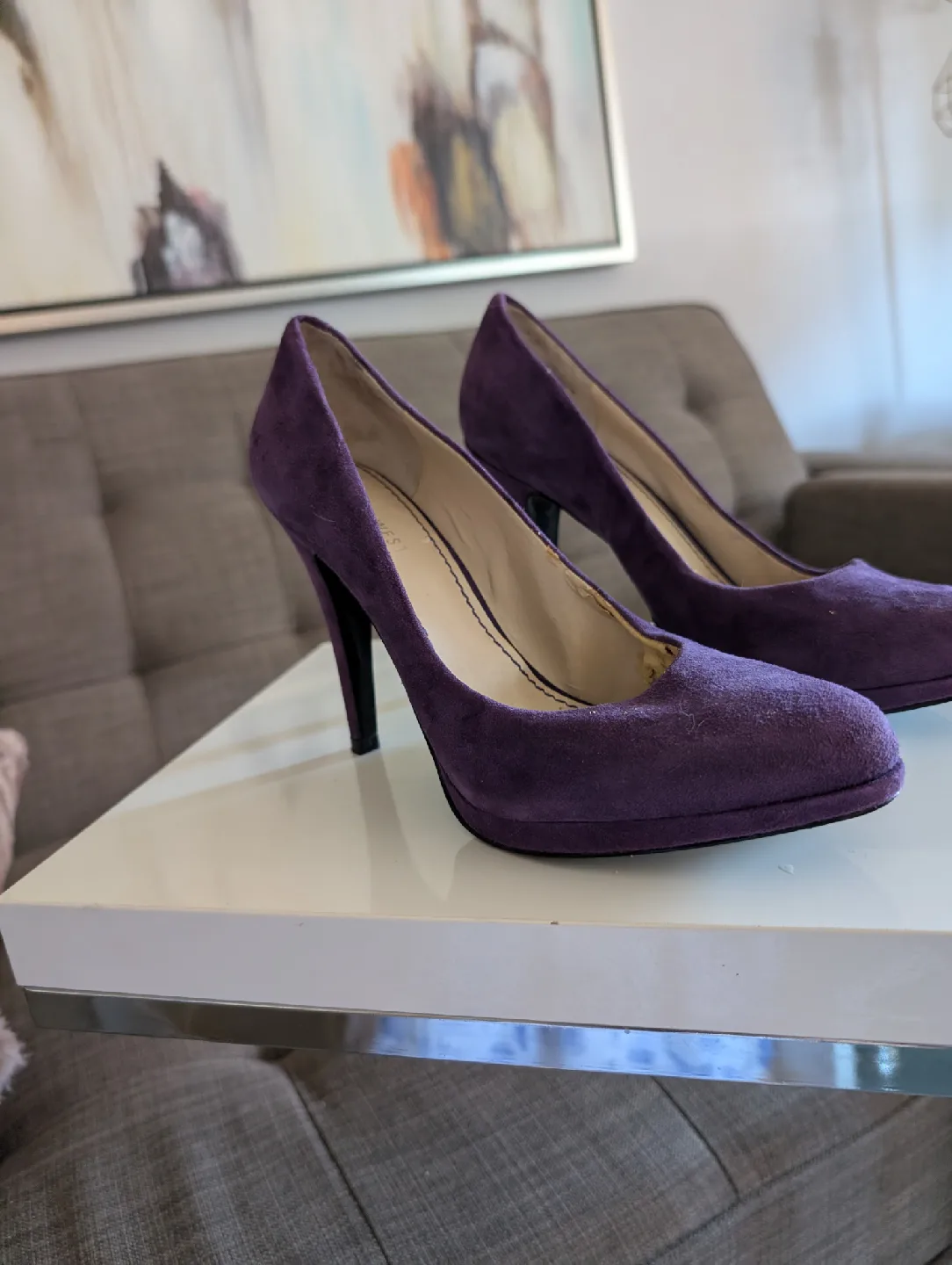 Nine West Purple Suede Heels image indicator(2)