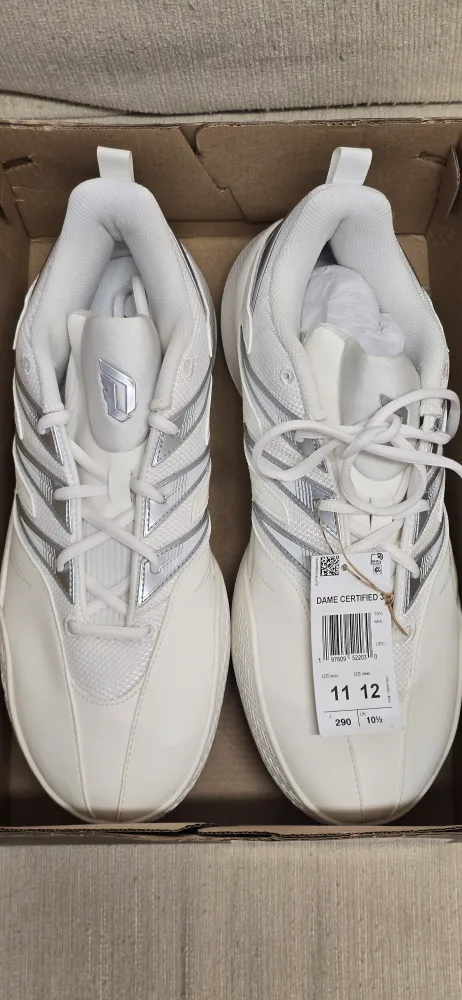 adidas Men's Dame Certified 3 Low Basketball Shoes 11 White thumbnail