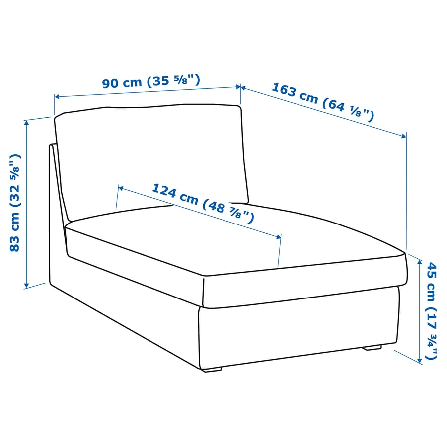 Kivik Chaise Lounge - Turquoise - photo 3