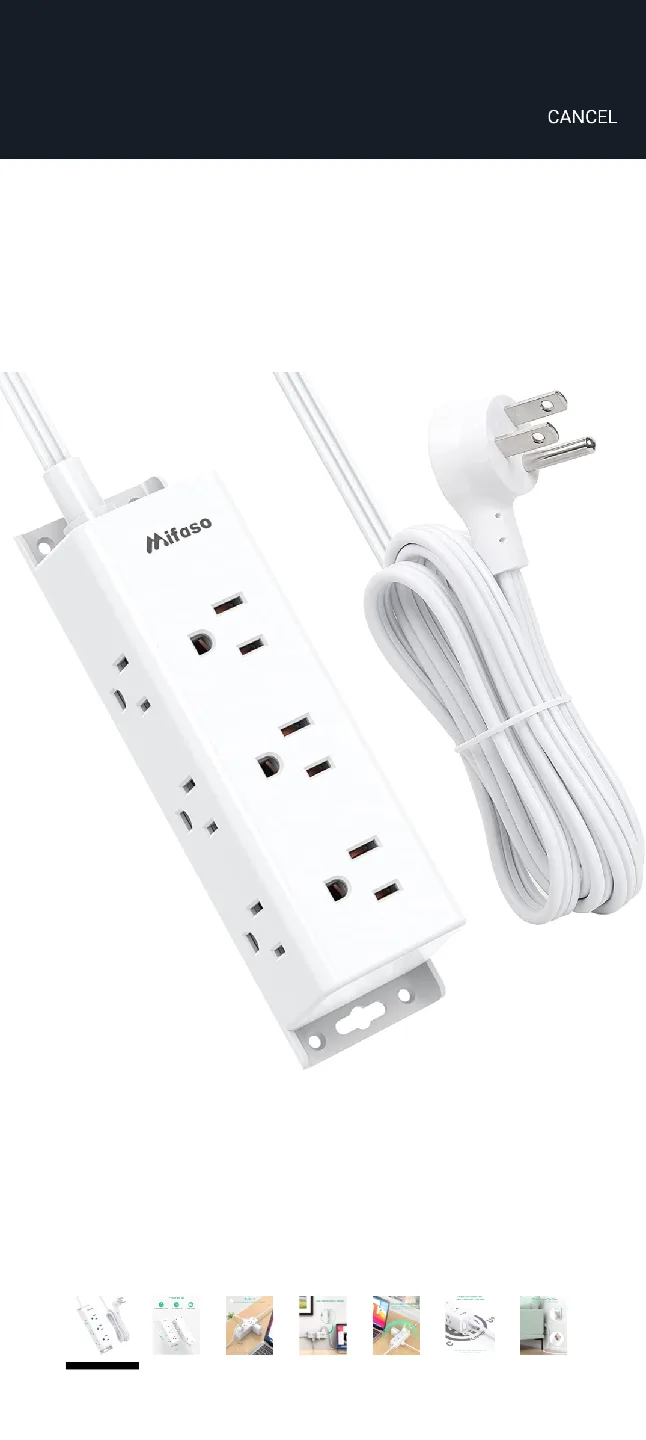 Mifaso Power Strip with 6 Outlets