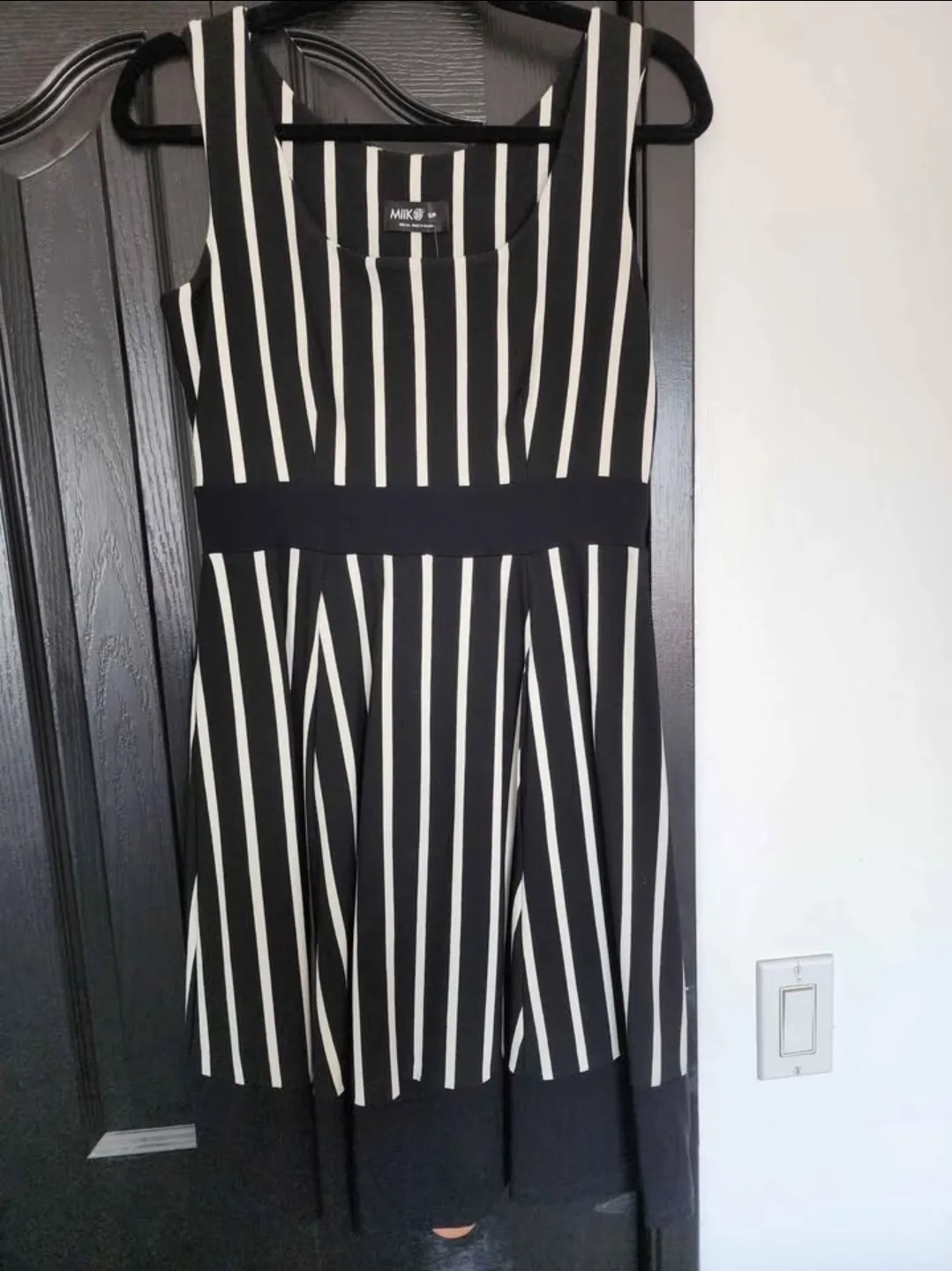 Miik Inc. Black & White Striped Dress - BNWT thumbnail