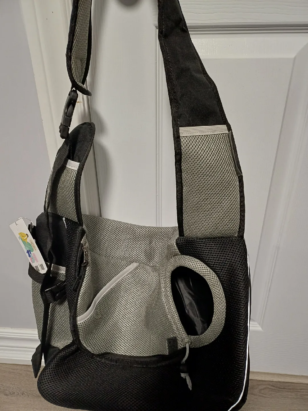 PAWABOO-Pet Carrier Sling Bag - Black & Grey image indicator(10)