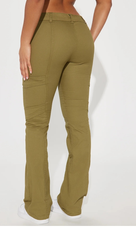 Fashion Nova Olive Green Cargo Pants - photo 2