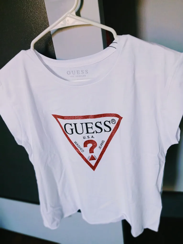 Guess White Crewneck Sweaters $39.99 each image indicator(4)