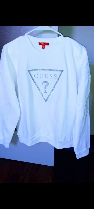 Guess White Crewneck Sweaters $39.99 each image indicator(3)