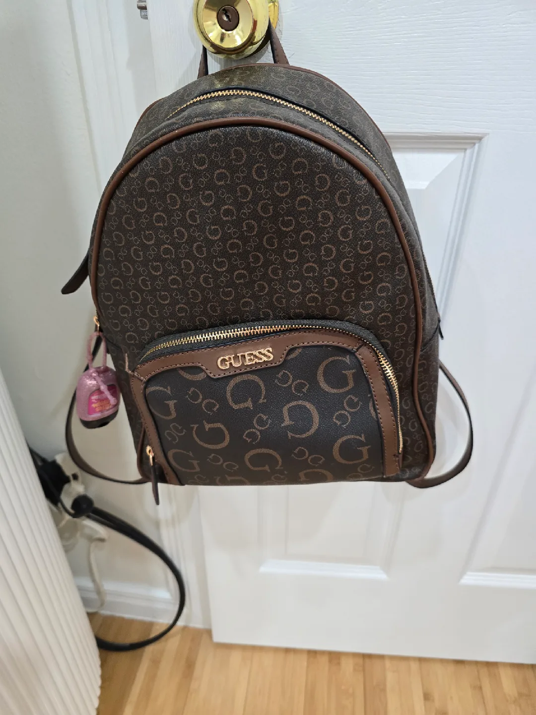 Guess Brown Patterned Backpack image indicator(2)