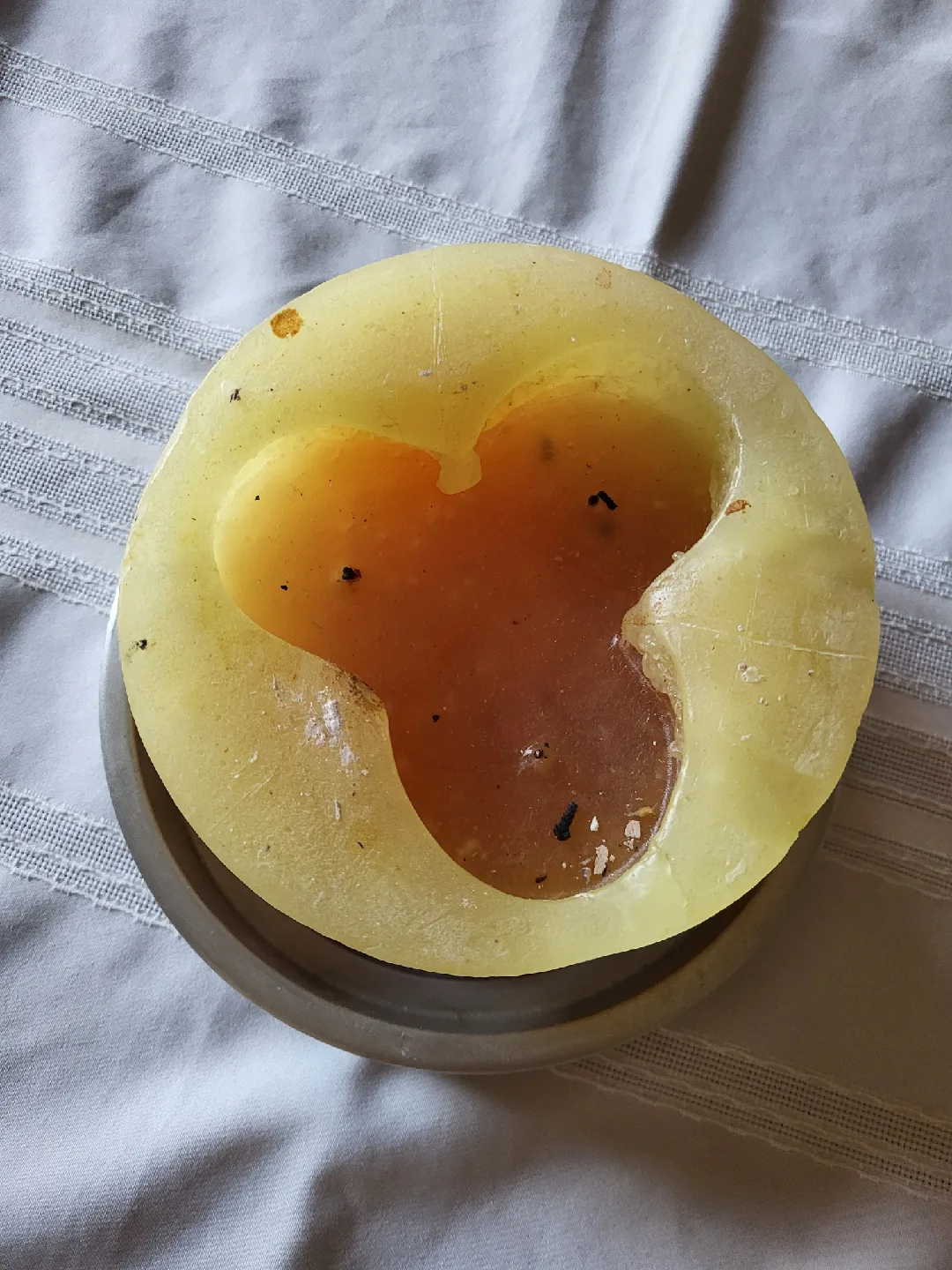 Partylite Pillar Candle with Metal Base thumbnail