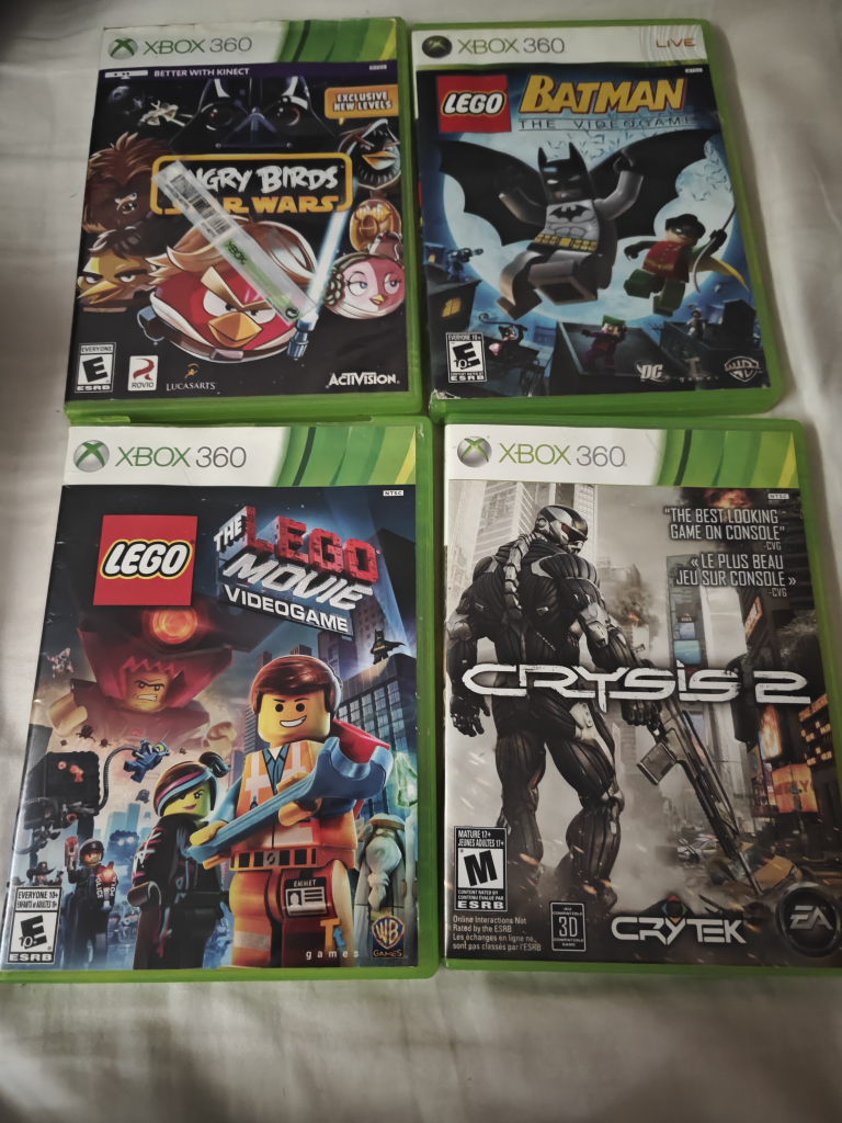 Xbox 360 Games: Angry Birds, Lego Batman, Lego Movie, Crysis 2