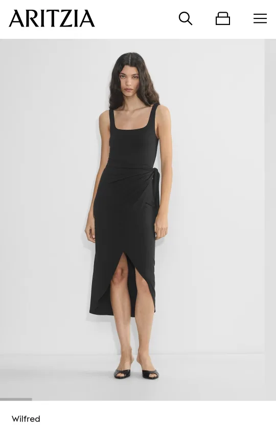 Aritzia Wilfred Free Black Dress thumbnail