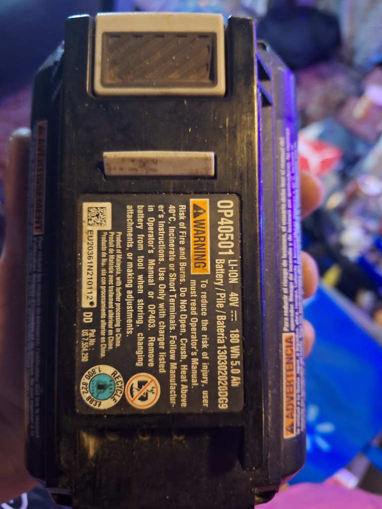 Ryobi 40V Lithium 5Ah Battery - photo 3