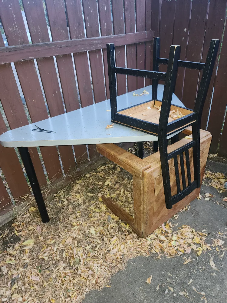 Used Black Wooden Chair thumbnail