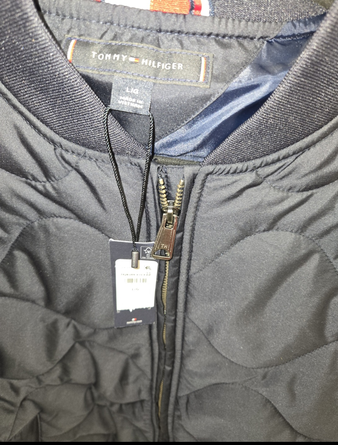 Tommy Hilfiger Quilted Bomber Jacket - Size L - photo 3
