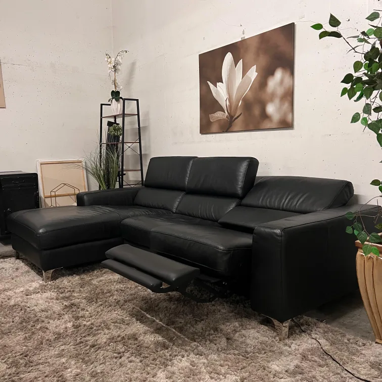 Scan design leather recliner sectional. Power Recliner. Delivery