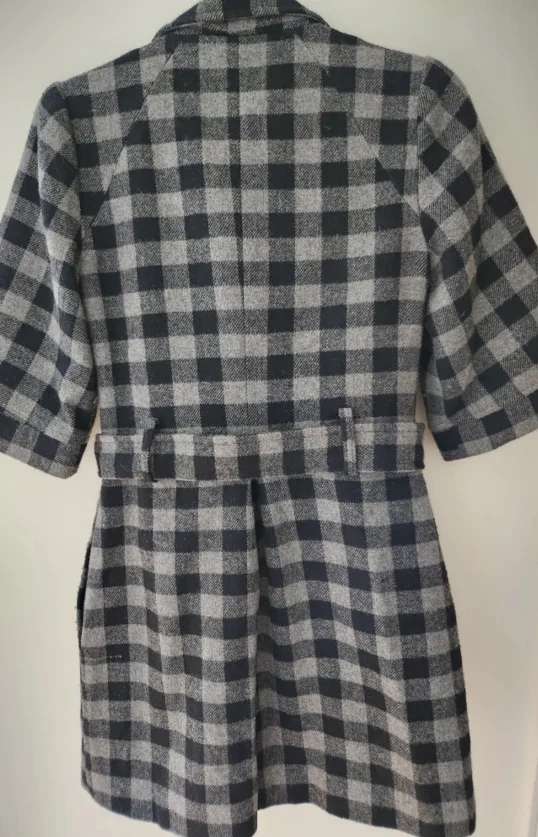 Grey Plaid Coat - Size Small image indicator(2)