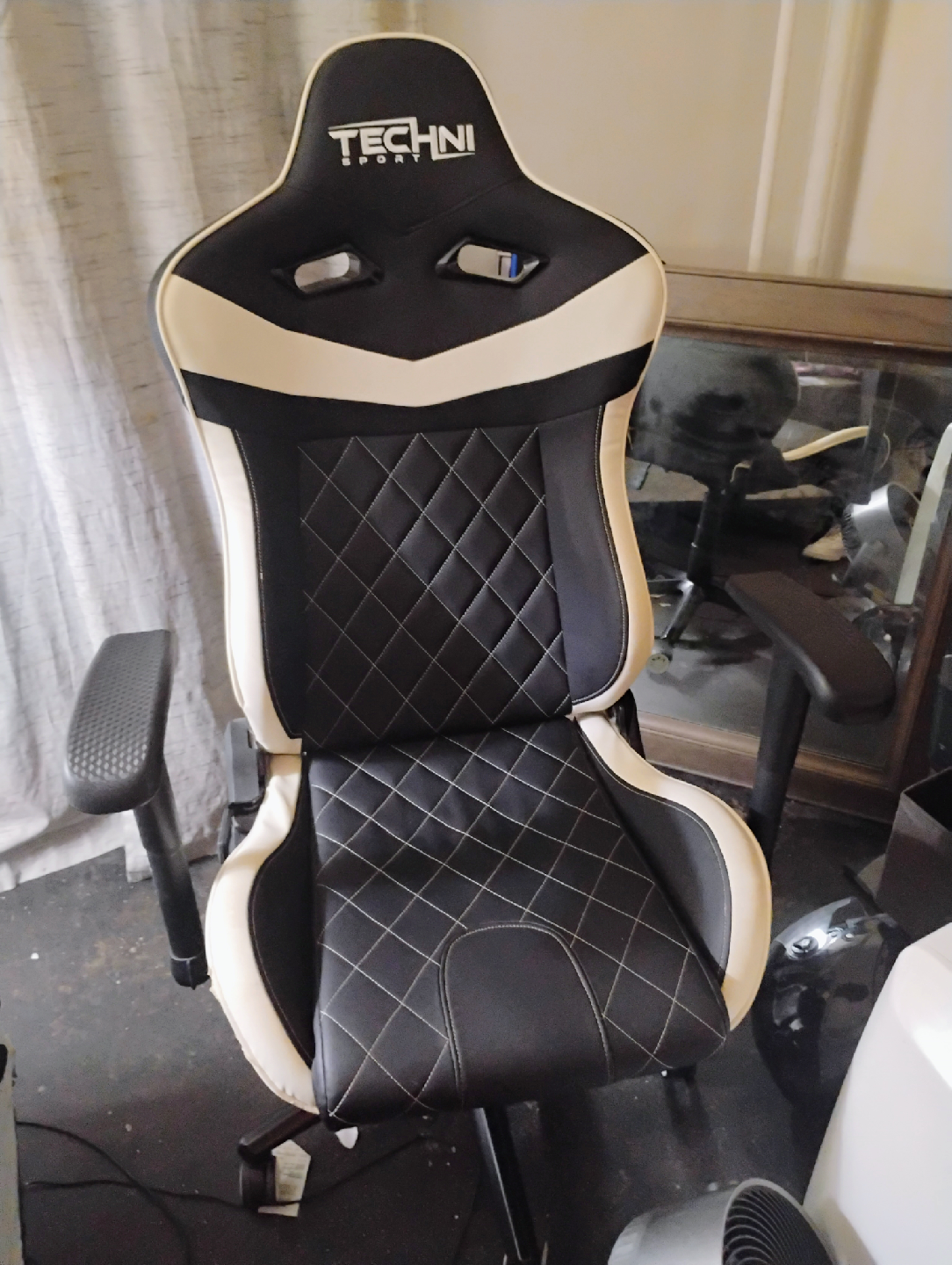 Techni Sport Gaming Chair - Black and White - photo 5